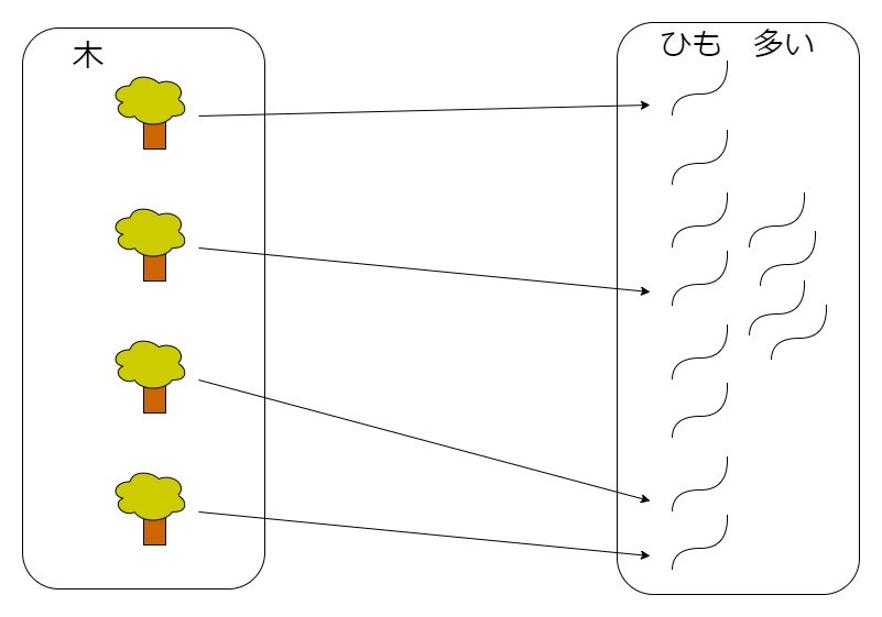 ひもと木の対応